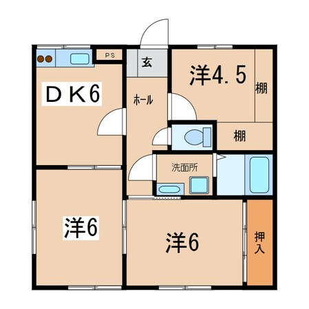 相馬駅 徒歩16分 1階の物件間取画像